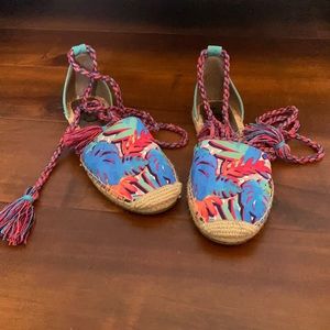 Circus by Sam Edelman Blue Lenora Espadrilles Floral Flats